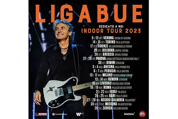 Luciano Ligabue: Tour nei Principali Palasport del Nuovo Album 'DEDICATO A NOI’