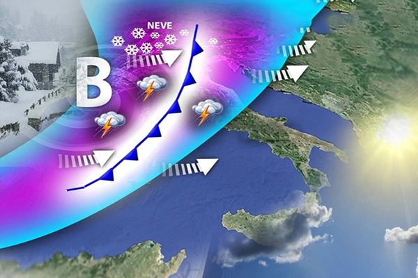 Previsioni meteo: maltempo intenso in arrivo da oggi con pioggia, neve e vento forte. I dettagli