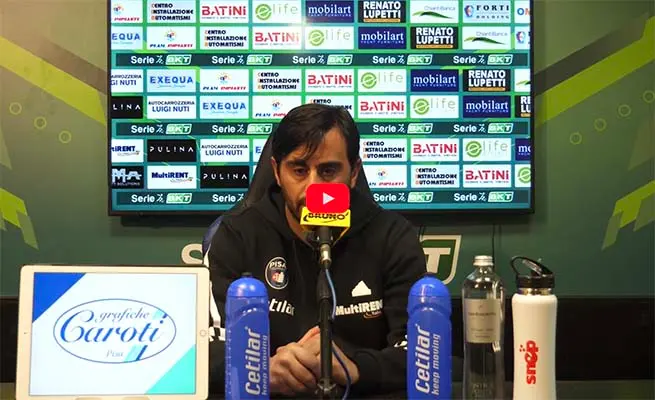 Calcio Serie B. Mister Alberto Aquilani: preparativi e visioni del Pisa per la sfida contro il Catanzaro. Video