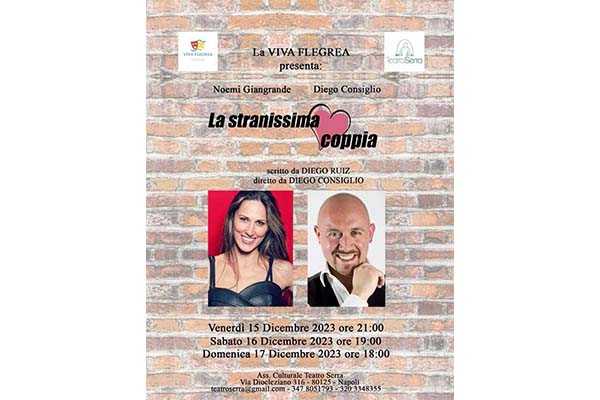 Al Teatro Serra «La stranissima coppia» satira sulle relazioni
