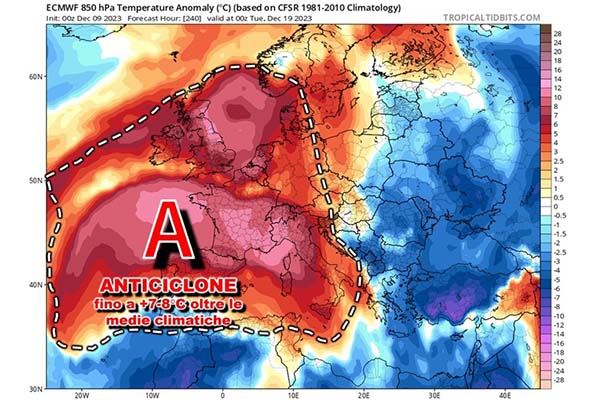 Previsioni meteo. Dicembre inaspettato: arriva un anticiclone anomalo con temperature eccezionali e il rischio del 'Freezing Effect'