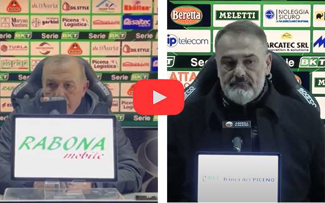 Calcio Serie BKT. Le considerazioni dei tecnici: Castori e Vivarini discutono della partita tra Ascoli-Catanzaro 1-0. Video
