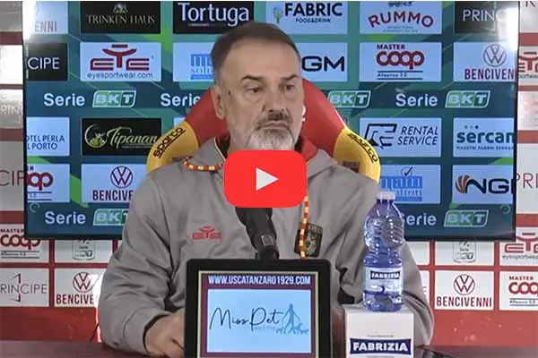 Calcio Serie B. Mister Vivarini e il Catanzaro pronti a svelare le strategie vincenti contro il Brescia. Video