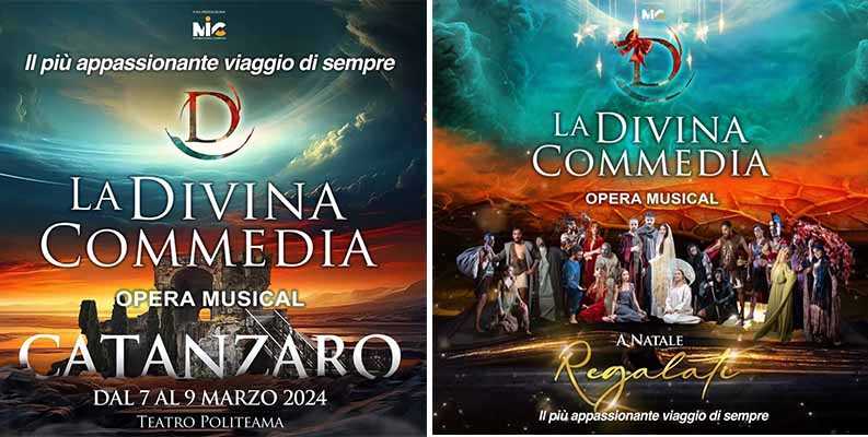 Promo natalizia per la “Divina Commedia Opera Musical” dal 7 al 9 marzo al Teatro di Politeama di Catanzaro...