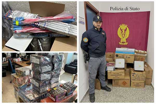 Catanzaro: La Polizia sequestra prodotti esplosivi di genere pirotecnico.