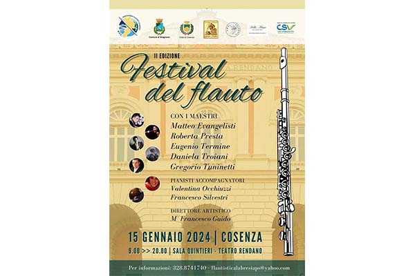 L'Associazione Flautisti Calabresi presenta il Festival del Flauto 2024