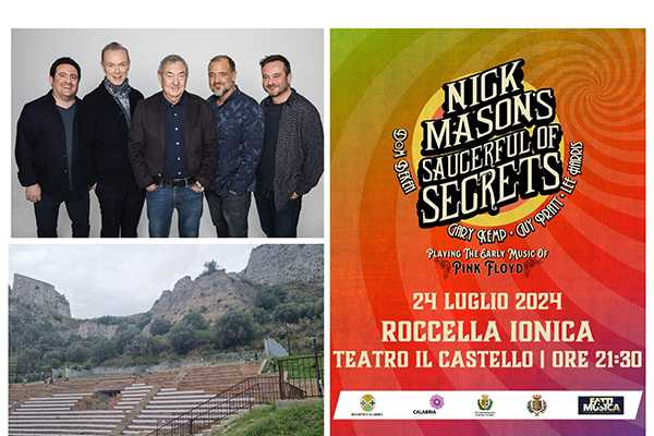 Sopralluogo al Teatro di Roccella J. Per lo storico concerto di Nick Mason del 24 luglio, il live sui Pink Floyd...