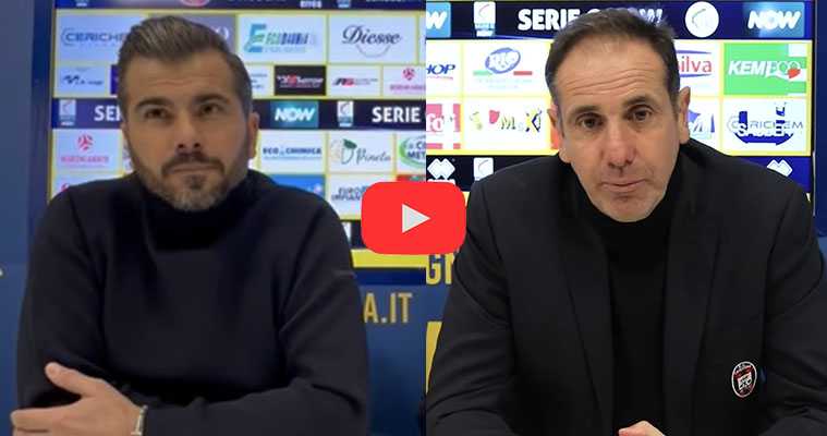 Calcio Serie C. Determinazione di Mister Tisci e delusione di Zauli: analisi dopo la sfida Cerignola-Crotone 4-2 -Video