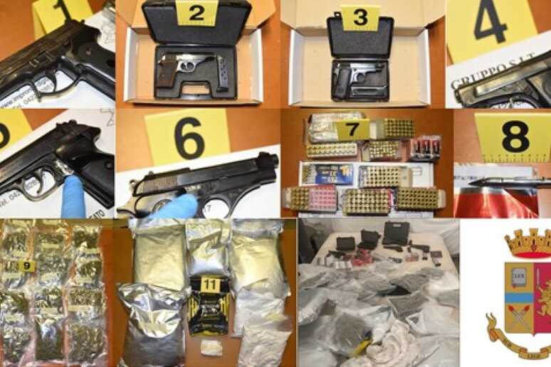 Arresto a Siderno: sette pistole clandestine e 3 chili di droga trovati in locale deposito