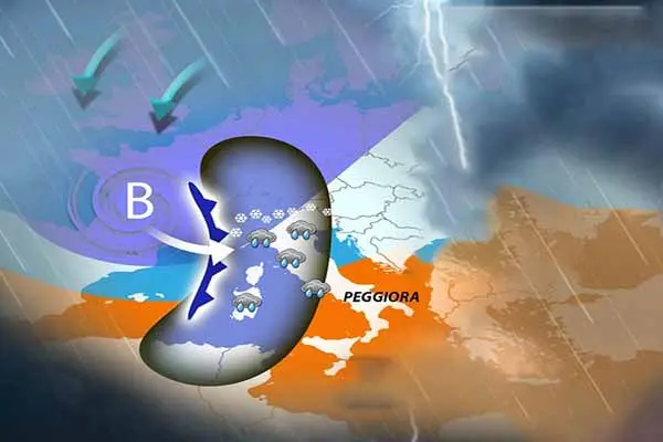 Previsioni meteo. Ciclone Pulcinella: Carnevale Italiano tra Venti di Scirocco e Feste Innevate