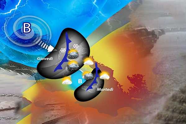 Previsioni meteo: ciclone in arrivo porta vento e neve dopo le prime piogge
