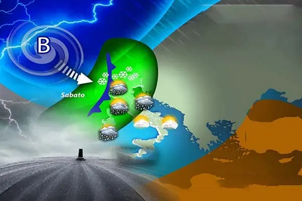 Previsioni Meteo: il ciclone del weekend porta pioggia e neve