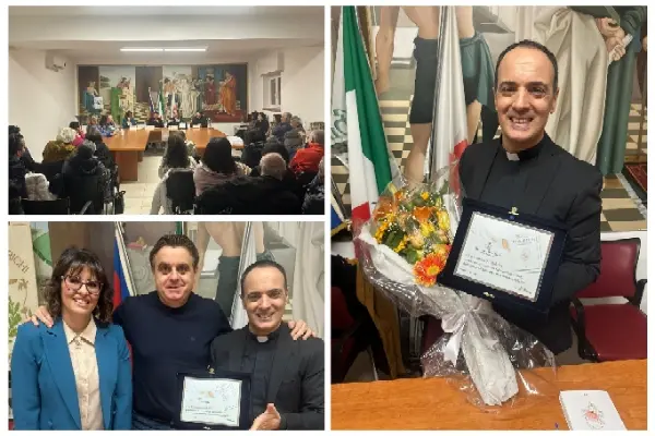 Don Francesco Cristofaro premiato a Simeri Crichi