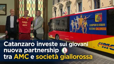 Settore giovanile del Catanzaro nuovo autobus AMC per le squadre giallorosse