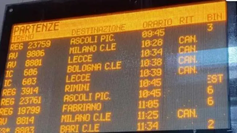 Sciopero Nazionale dei Treni: 24 Ore di Fermata per Frecce, Intercity e Trenord