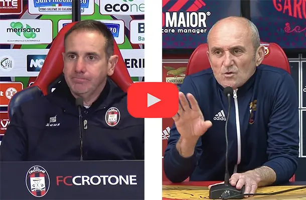 Calcio Serie C: La Luce di Mister Cangelosi oscura le ombre di Mister Zauli. Crotone-Casertana 0-0 - Video Integrale