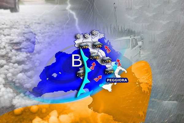 Previsioni meteo. Ciclone della Colomba: Italia sotto assedio meteorologico