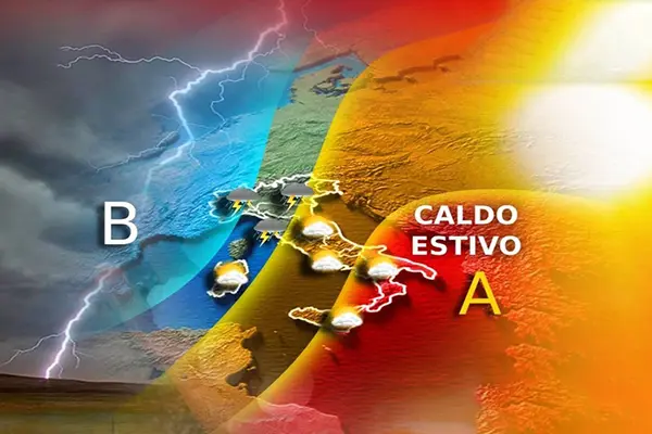 Previsioni meteo. Contrasti Meteorologici nel Weekend di Pasqua: Calore africano con acquazzoni improvvisi