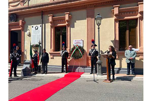 Wanda Ferro Onora il carabiniere Domenico Lacopo: cerimonia della Targa Commemorativa a Portigliola
