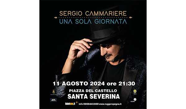 Anche il Live di Sergio Cammariere tra gli eventi di “Fatti Di Musica 2024” nella piazza del castello di Santa Severina