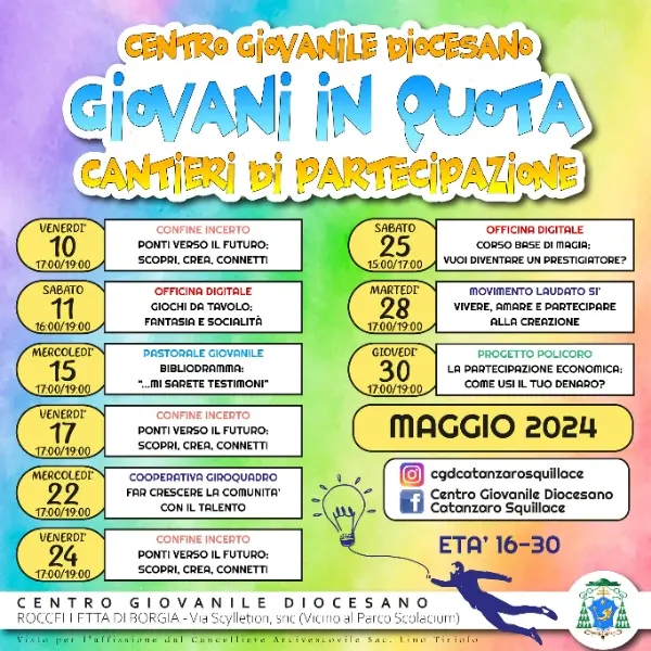 Giovani in quota”: i cantieri di partecipazione proposti dal centro giovanile diocesano