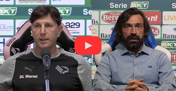 Calcio. La Battaglia per la Serie A: interviste Incrociate ai Mister Mignani e Pirlo alla Vigilia dei Playoff (Video)