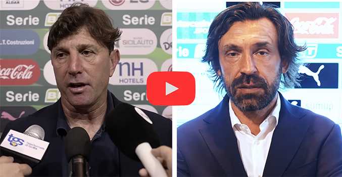Calcio: post-partita - Dichiarazioni: Mister Mignani e Pirlo sui Playoff nel dopo Palermo-Sampdoria 2-0 (Video)
