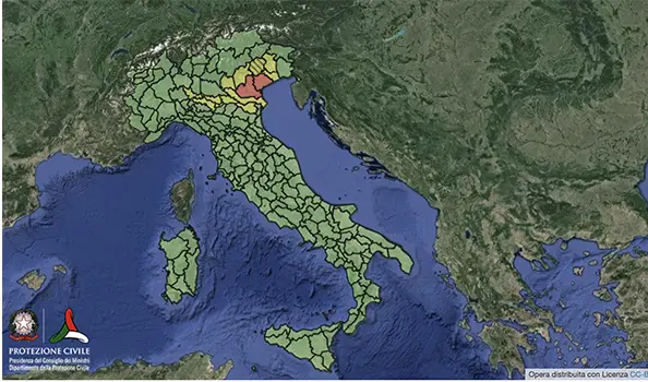 Previsioni Meteo: Temporali con (Allerta Rossa della protezione Civile) i dettagli