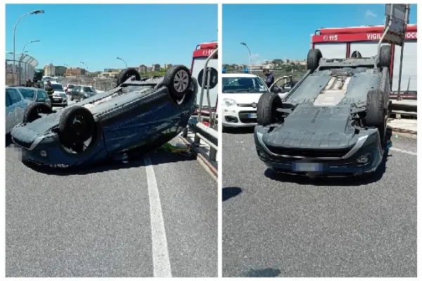 Incidente stradale sul viadotto Fausto Bisantis: intervento dei Vvf di Catanzaro