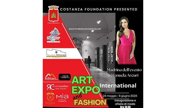 A Caltanissetta “International Art Expò and Fashion Show” a cura della Fondazione Costanza. Madrina d’onore e ospite Manuela Arcuri