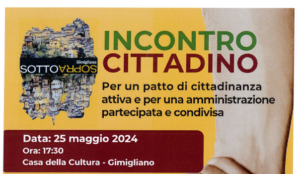 Nasce Il Comitato "Gimigliano Sottosopra" per la partecipazione civica e l’amministrazione condivisa