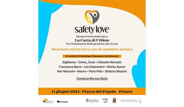 L'11 giugno a Pesaro l'evento “SAFETY LOVE”
