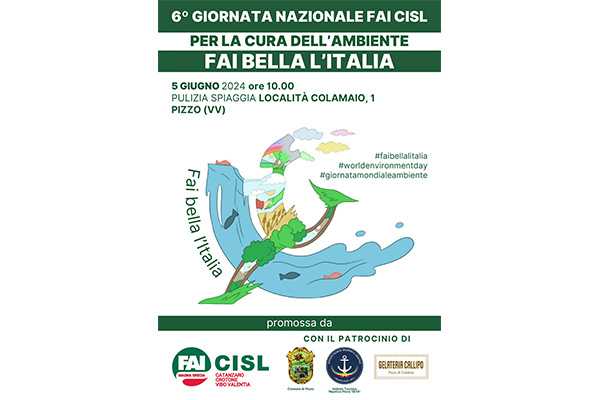 “Fai bella l’Italia”, VI Giornata nazionale FAI CISL per la cura dell’ambiente