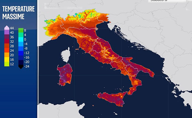 Previsioni meteo: il caldo torrido in arrivo, picchi di 42°C tutti i dettagli