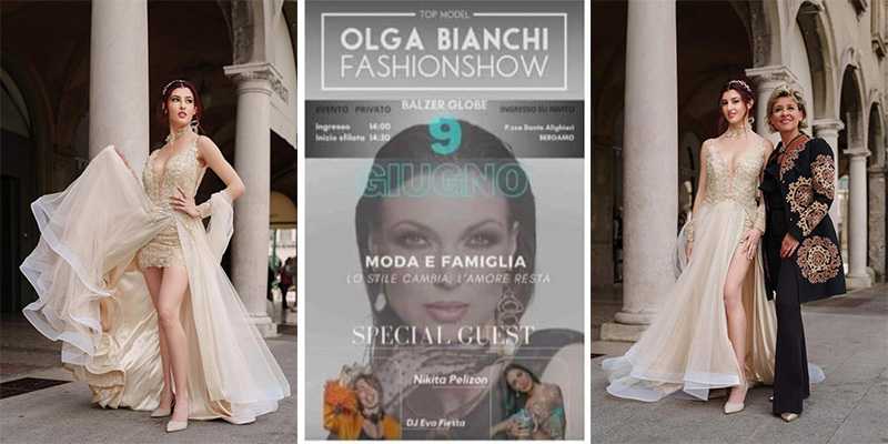 La modella catanzarese Ludovica Cosenza ha sfilato al Fashionshow della moda di Bergamo