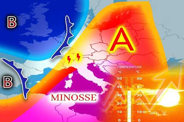 Previsioni Meteo: temperature Oltre i 40°C mercoledì di fuoco con l'anticiclone Minosse