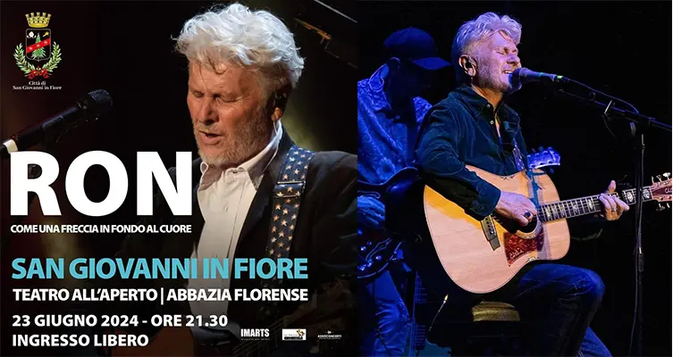 Parte questa sera dal Teatro all’aperto di San Giovanni In Fiore Il Tour Estivo di Ron