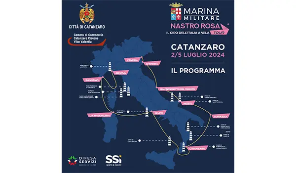 Nastro Rosa Tour a Catanzaro: ecco il programma dettagliato del Giro d'Italia a vela