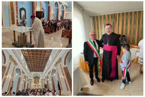 Monsignor Maniago a Sersale per la dedicazione dell'altare della restaurata chiesa di Sant'Anna