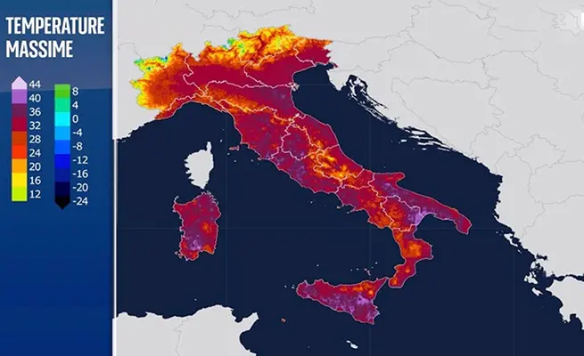 Previsioni meteo: caldo africano in arrivo, picchi oltre i 40°c, i dettagli