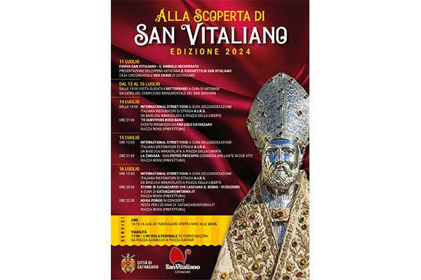 Catanzaro. San Vitaliano, il programma ufficiale degli eventi con isola pedonale, food e spettacoli