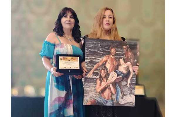 I vincitori dell' International art prize Giotto e La fenice d'oro alle Feste Archimedee di Ortigia
