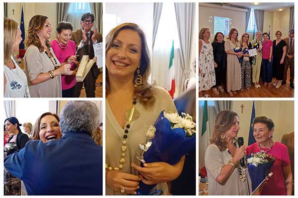 XXI Festival d’Autunno: Antonietta Santacroce riceve i premi Rosa d’argento di Fidapa, Ande, Camera di Commercio e Confindustria
