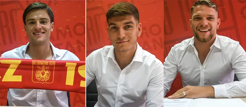 Colpi di mercato per il Catanzaro: scopriamo Mattia Compagnon, Federico Bonini e Giovanni Volpe