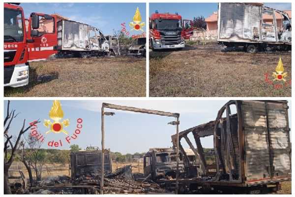 Incendio a Cropani Marina: distrutti vari veicoli, intervento dei Vvf