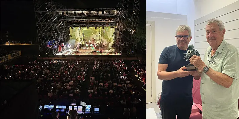 Nick Mason con la sua Super Band a Roccella Jonica, evento musicale storico per la Calabria. Il “Pink Floyd” premiato con il “Music Legend Award”