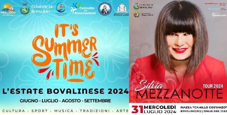 Bovalino: mercoledì sera il concerto di "Silvia Mezzanotte" (ex Matia Bazar).