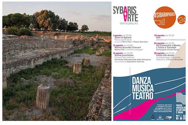 Al via “Sybaris Arte” nel Parco archeologico di Sibari: danza, musica e teatro con la direzione artistica di Armonie d’Arte.