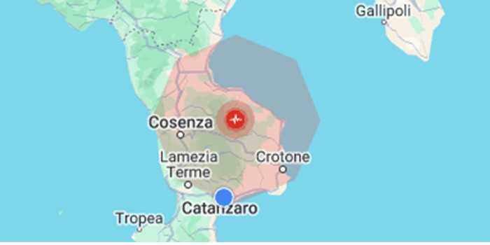 Scossa di Terremoto a Cosenza: Magnitudo 5.0 Registrata alle 21:43 – AGGIORNAMENTO