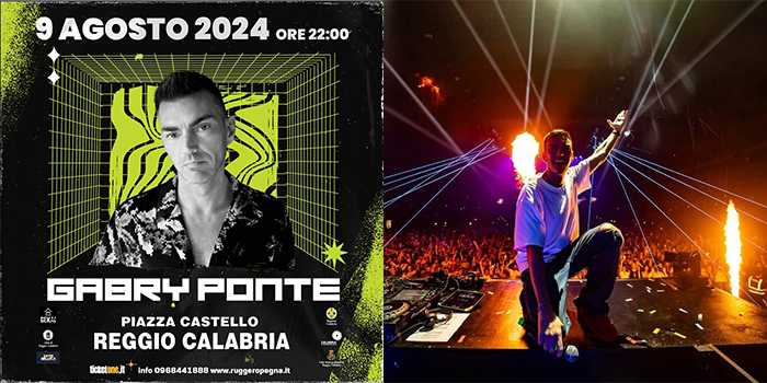 “Fatti di Musica 2024”: dopo il Live di Irama, Reggio Calabria attende Gabry Ponte, venerdi’ 9 agosto in Piazza Castello tra fiamme ed effetti speciali